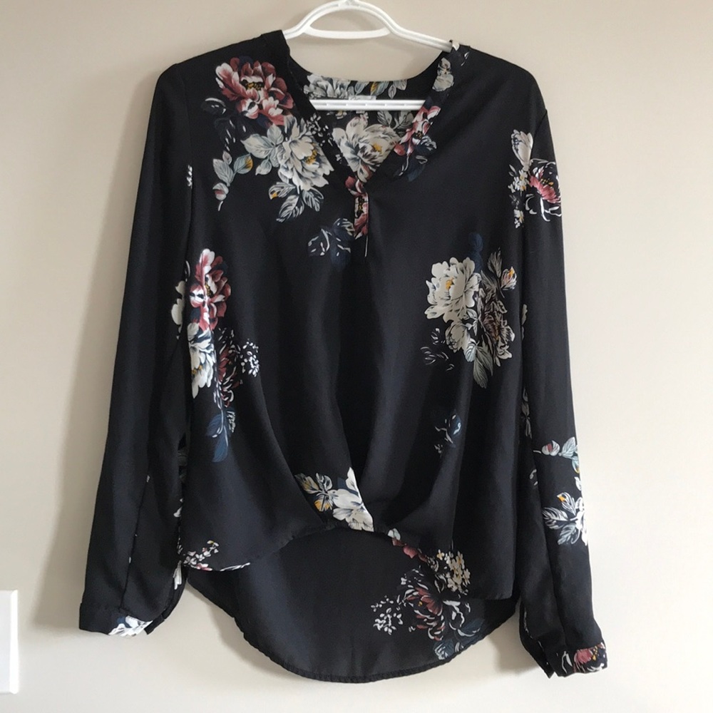 Floral long sleeve top